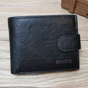 New S Pu Leather Wallet With Double-Fold Horizontal Style Multiple Compartments